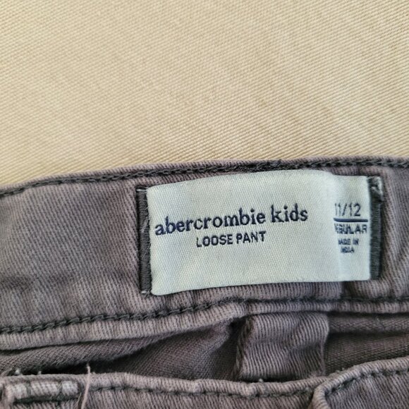 Abercrombie Kids Loose Carpenter Pants | Size 11/12 | Grey Utility Workwear - Picture 4 of 6